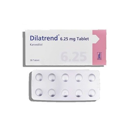 Dilatrend 6.25 Mg 30 Tablets ingredient Carvedilol